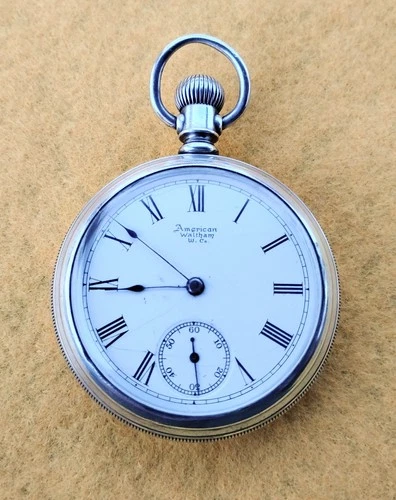 Running 1891 Waltham antique pocket watch model 1884, 14s 7j