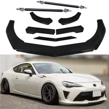 Front Bumper Lip Splitter Spoiler Glossy Black Body Kit For Toyota 86 Glossy