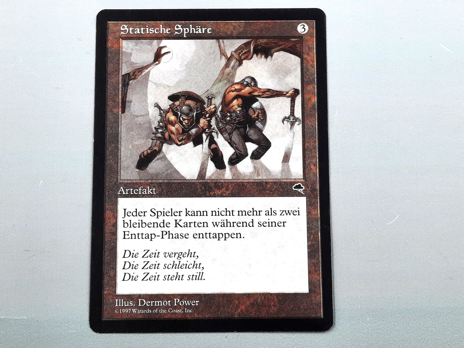MTG - TEMPEST (BB/'97) - STATISCHE SPHÄRE - STATIC ORB / RARE / NEVER PLAYED /NM