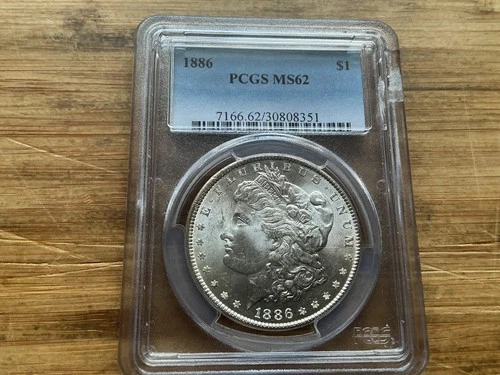 1886 Morgan Silver Dollar Coin PCGS MS 62