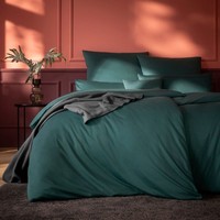 Estella Mako Jersey BettwäSche 155X220 Takoma Uni Melange Petrol 6873-050