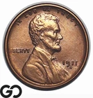 1911-S Lincoln Cent Wheat Penny, Gem BU++, Tough This Nice