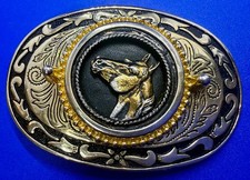 Centerpiece Horse Head Swirl Ornate Rodeo Cowboy Cowgirls Western Belt Buckle