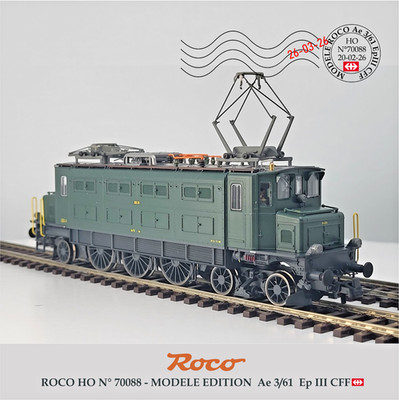 Elect Locomotive Ae 361 SBB ''ROCO N° 70088 Edition'' HO Ep III/IV DIGITAL SON