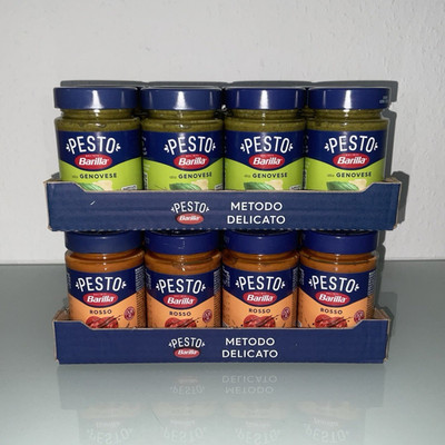 24x Barilla Pesto Genovese & Rosso, italienische Fertigsauce