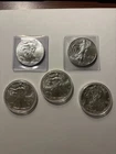 5)  American Silver Eagles Random Dates BU