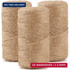 984 FT Natural Jute Twine, 3ply Thin Ribbon Hemp Twine for Gardening, Plant, Gif