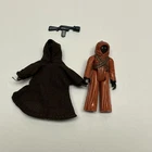 Vintage 1977 Star Wars Jawa Action Figure w Cloth Cape HK with Gun - Used