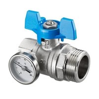 Oventrop Ov Kugelhahn M Thermometer, Blauer Griff 1Z Igx1Z Ag 1406584 Ov