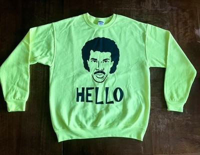 Lionel Richie Hello Neon Green Sweatshirt M 2019 Hollywood Bowl Concert Merch