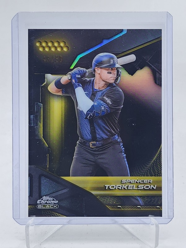 SPENCER TORKELSON 2026 TOPPS CHROME BLACK GOLD REFRACTOR /50 #89 TIGERS Q5547