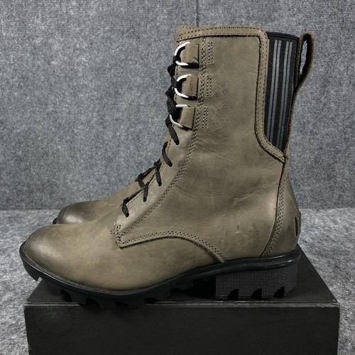Sorel Boots Womens Size 7 Waterproof Leather Lace Up Combat Lug Sole 1834131 - Picture 5 of 11