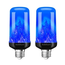 Flame Light Bulbs, 4 Modes LED Flame Effect Light Bulb, E26 Base Flickering L...