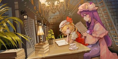 Anime touhou flandre scarlet patchouli knowledge Playmat Gaming Mat Desk 6528