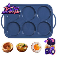 Muffinform Silikon FüR 6 Muffins Mit Metallrahmen Antihaftbackform KüChe