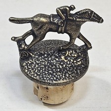 BLANTON'S Bourbon Stopper "A" Horse Jockey Bottle Topper Collectible Whisky Cork