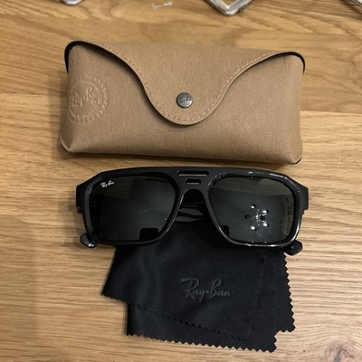 Ray-Ban RB4397 Corrigan Sunglasses Polished Black/Green, 54-20 | eBay