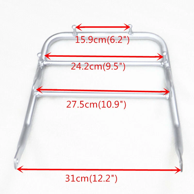 Portaequipajes de herramientas trasero plateado para Yamaha TTR250 TTR Raid Foto 3 de 4