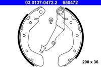 ATE 03.0137-0472.2 Bremsbackensatz Hinterachse FÜR Chevrolet Daewoo