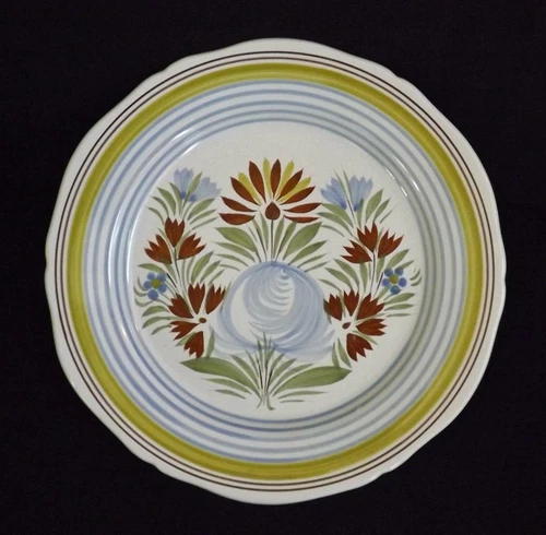 Henriot Quimper Fleuri Royal Dinner Plate France 10.25" EXC 2 Available