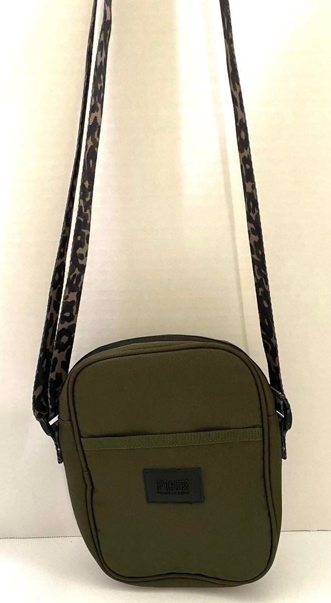 VICTORIAS SECRET PINK LOGO CROSSBODY DARK SAGE BAG/PURSE W  display picture 1
