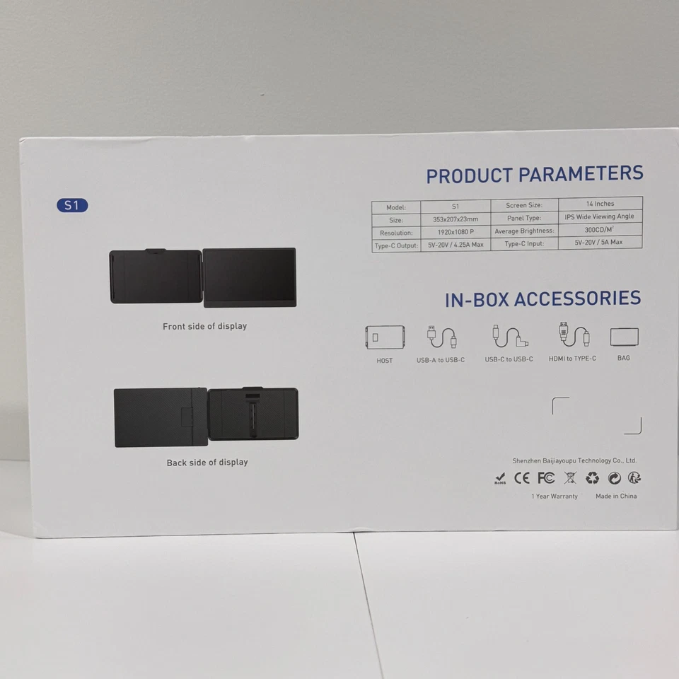 Kwumsy S1 14" Portable Laptop Screen for MAC/WINDOWS/PHONE/SWITCH/PS5&4/XBOX/PC - Image 3 of 4