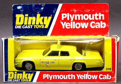 1979 Dinky #278 PLYMOUTH Gran Fury YELLOW CAB taxi BOXED | eBay