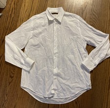 Perry Ellis Mens Large L Dress Shirt White