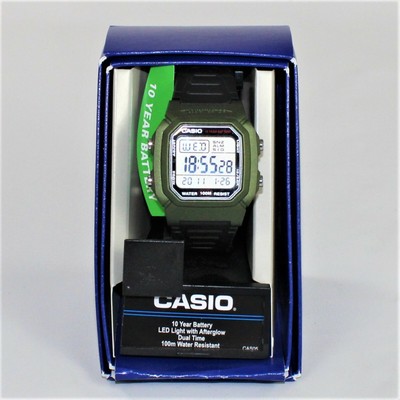 casio illuminator army green