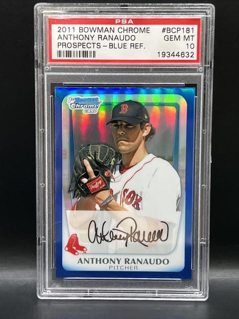 2011 Bowman Chrome Anthony Ranaudo 23/150 RC Rookie Blue Refractor PSA 10 *pop 2