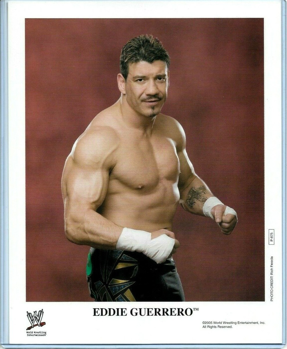 WWE EDDIE GUERRERO P-875 OFFICIAL LICENSED ORIGINAL 8X10 PROMO