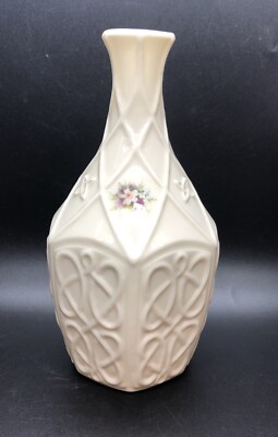 Donegal Irish Parian China Vase 7  Flowers Floral 