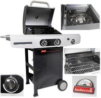 Gasgrill 2+1 Bbq Stufenlos Grillwagen Grill Seitenkocher Barbecue Edelstahl