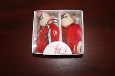 new nip set of 2 mouse felt ornaments handcrafted