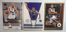 Mike Bibby Lot X3 2002 UD Glass Jersey Authentics Gold /250 SSP 2003 Finite /500