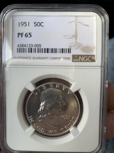 1951 PROOF FRANKLIN HALF DOLLAR 50C SILVER NGC CERTIFIED PF 65 PROOF
