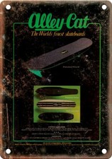 Alley Cat Vintage Skateboard Ad 12" x 9" Reproduction Metal Sign S238