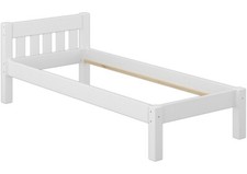 Telaio classico del letto Bianco 100x200 Pino massello senza doghe 60.38-10WoR