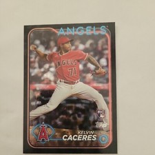 2024 Topps Series 2 KELVIN CACERES Black  FOIL  #680 ANGELS RC