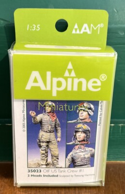 Alpine Miniatures 35023, OIF US Tank Crew #1, Maßstab 1:35 NEU