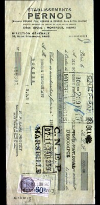 PARIS (X°) DISTILLERY ''Ets. PERNOD'' in 1932 / perforated stamp COMPANY (PPF)