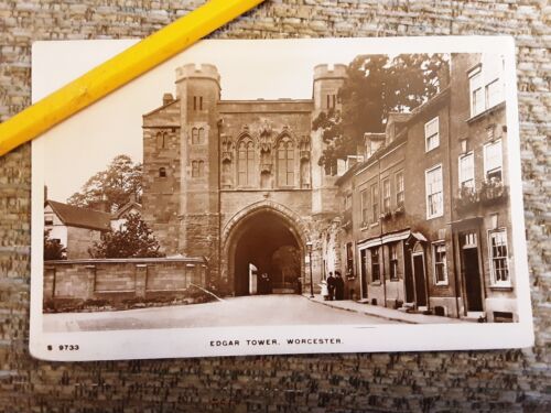 Postcard Worcestershire Worcester Edgar Tower  Real photograph Kingsway - Imagen 1 de 2