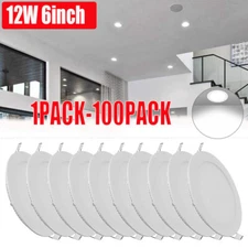 6Inch LED Ceiling Lights Ultra-Thin Recessed Retrofits Kit 6000K Daylight 12W