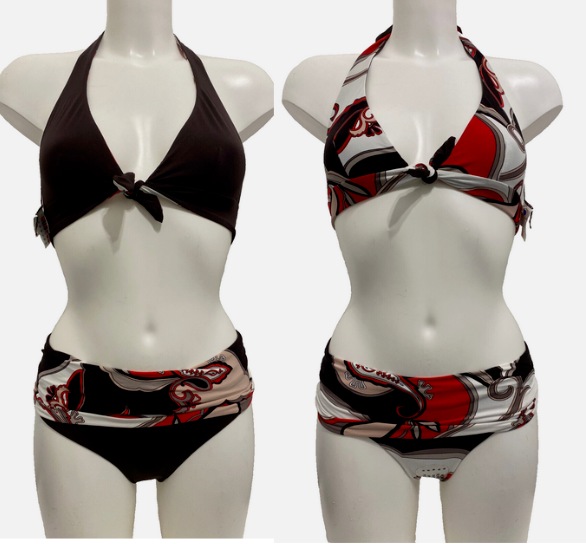 Two Piece Moontide Bikini Moontide Cocoa Red Bikini 10 Reversible