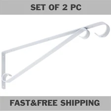National Hardware 15" Plant Bracket/Sign Holder, White, Set of 2pc FREE SHIPPING