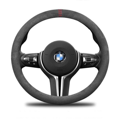 M Size Car Anti-Slip Black Alcantara Suede Steering Wheel Cover For BMW Series - Picture 2 of 9