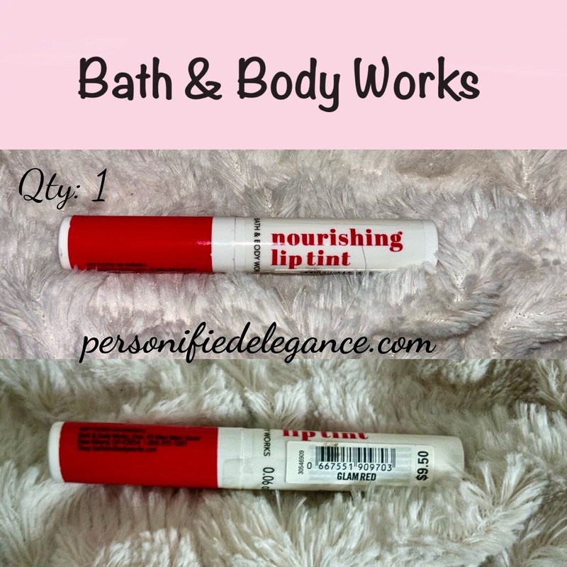 NEW Bath & Body Works Glam Red Nourishing Lip Tint Lip Gloss Full Size
