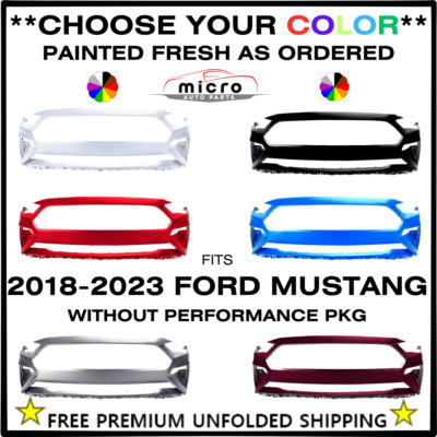 NEW FRONT BUMPER COVER FOR 2018-2023 FORD MUSTANG *CHOOSE YOUR COLOR* FO1000745