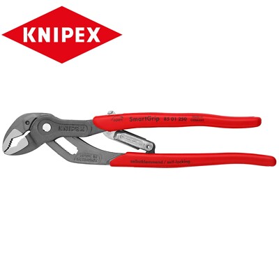 Knipex 85 01 250 Wasserpumpenzange 250 mm Smartgrip selbsteinstellender Feststellschlüssel