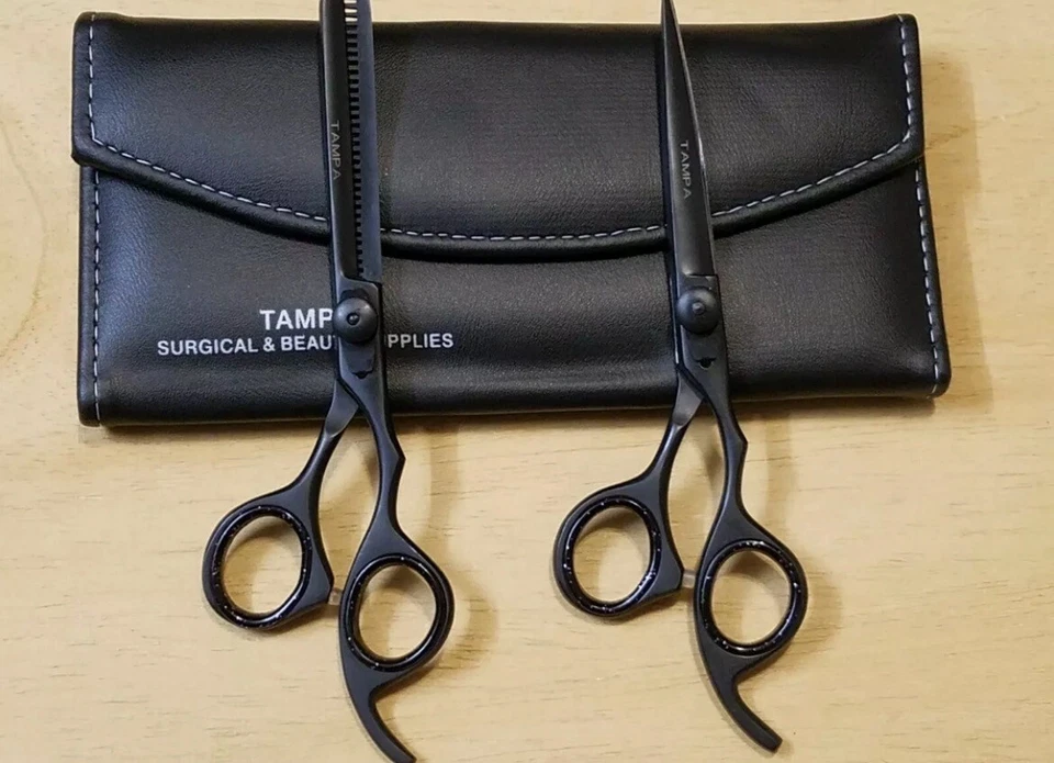 Tijeras de corte de pelo tijera de peluquero más delgada kit de aderezo profesional de 6 pulgadas Foto 3 de 4
